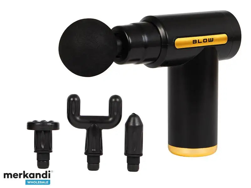 Massagepistol med 4 massagehuvuden